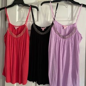 3 Candie’s swing tank with embellishment. Size XL